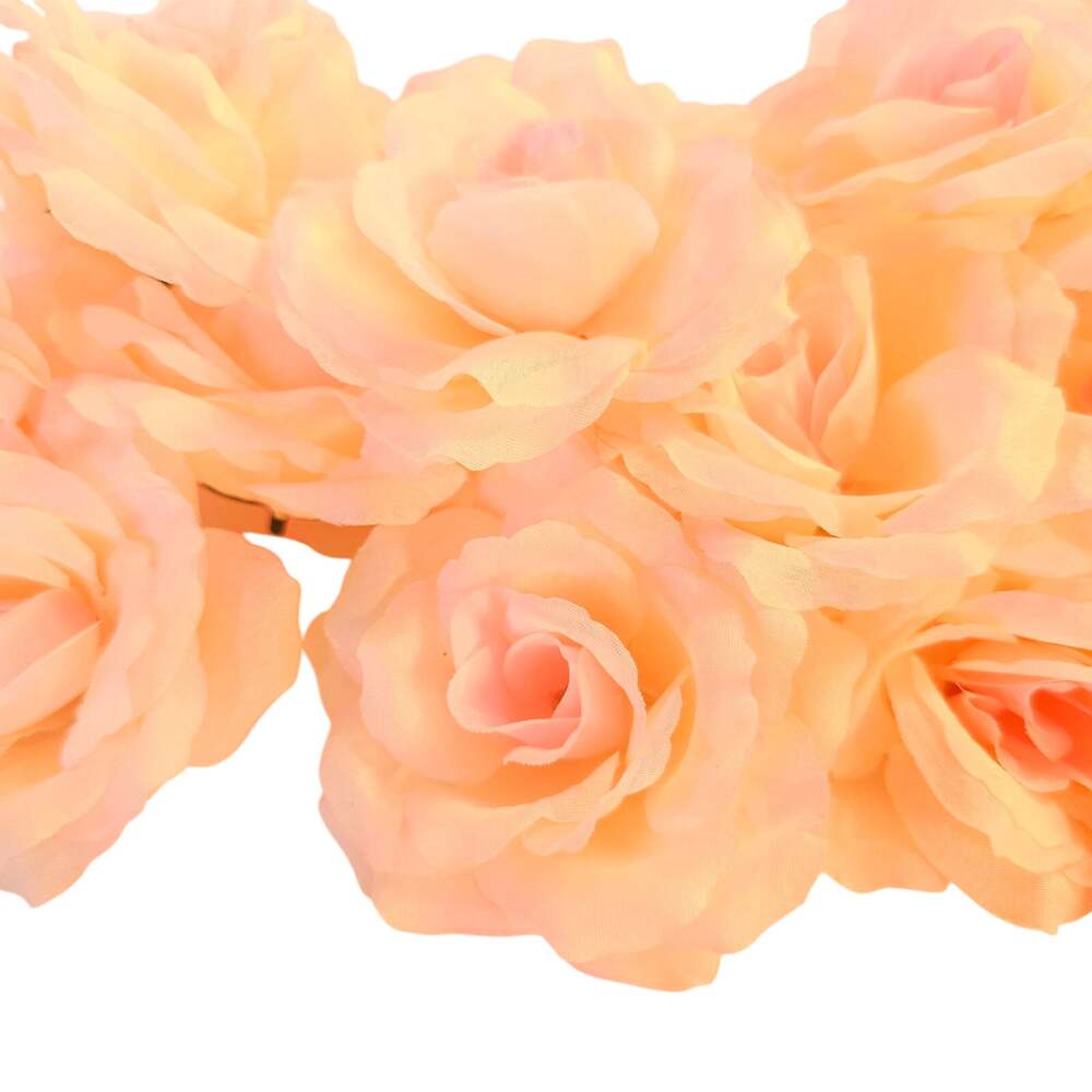 30 Blush Pink Artificial Silk Rose Heads 4 Inch Open Roses Wedding Floral Craft